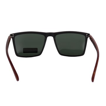 MIRROSI Retrosonnenbrille Sonnenbrille Damen Herren Polarisiert UV400 Schutz (inkl. 1x Brillenetui und 1x Brillentuch) Pilotenbrille Polarisiert Fliegerbrille Klassik Schwarz