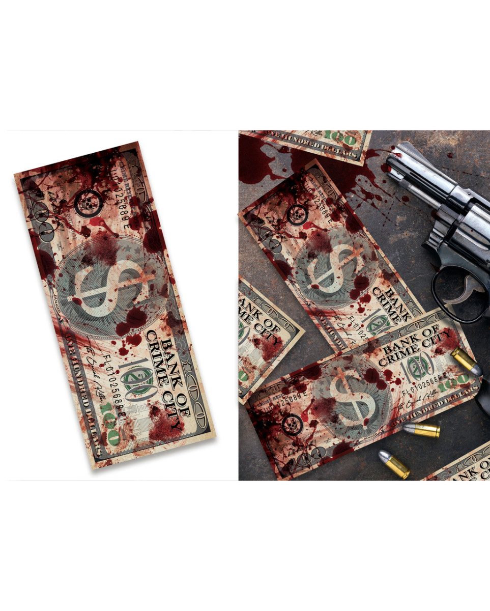 Horror-Shop Dekoobjekt Blutige Geldscheine als Falschgeld 75 St. Deko & K