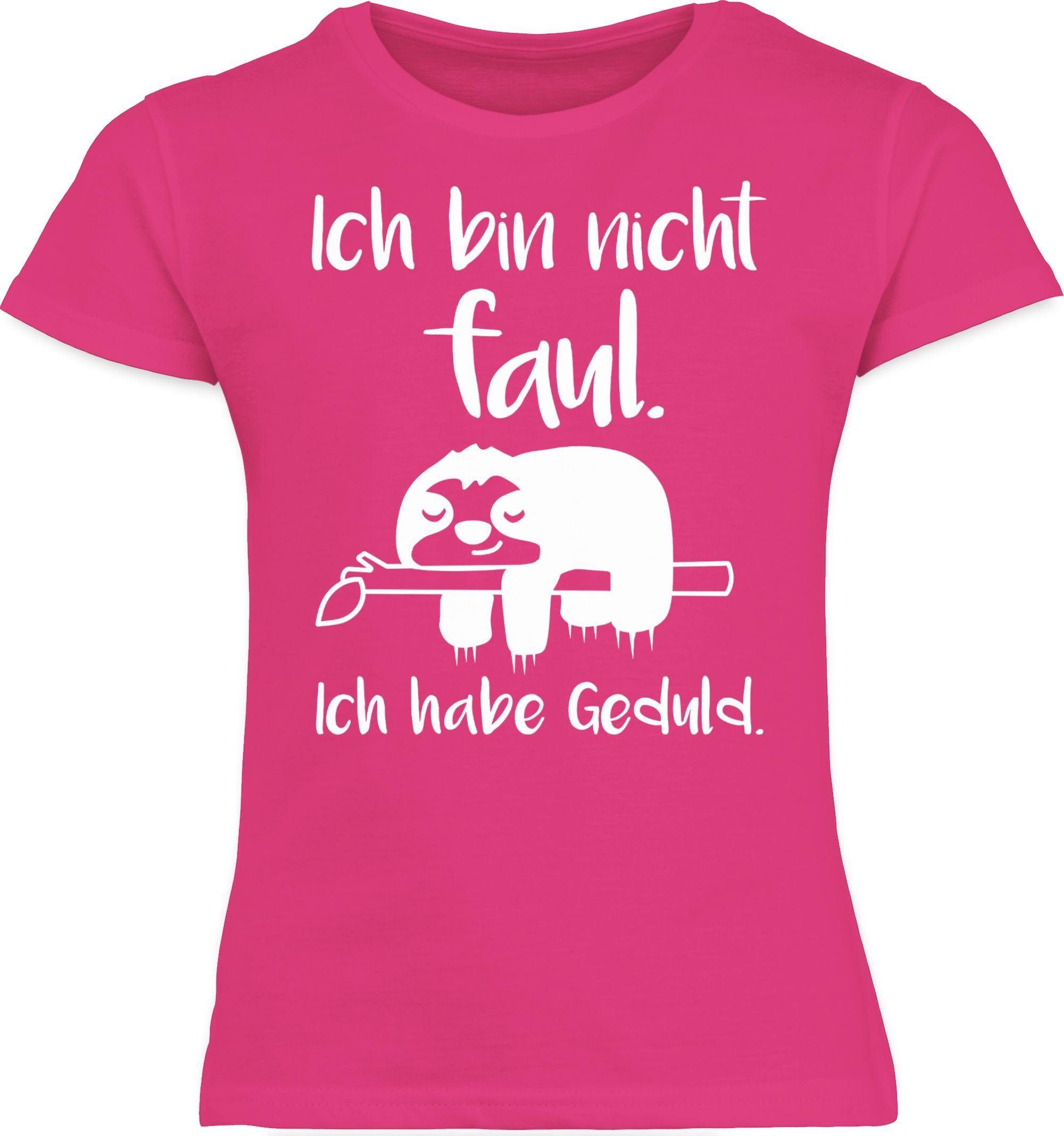 T-Shirt Ich bin nicht faul weiß