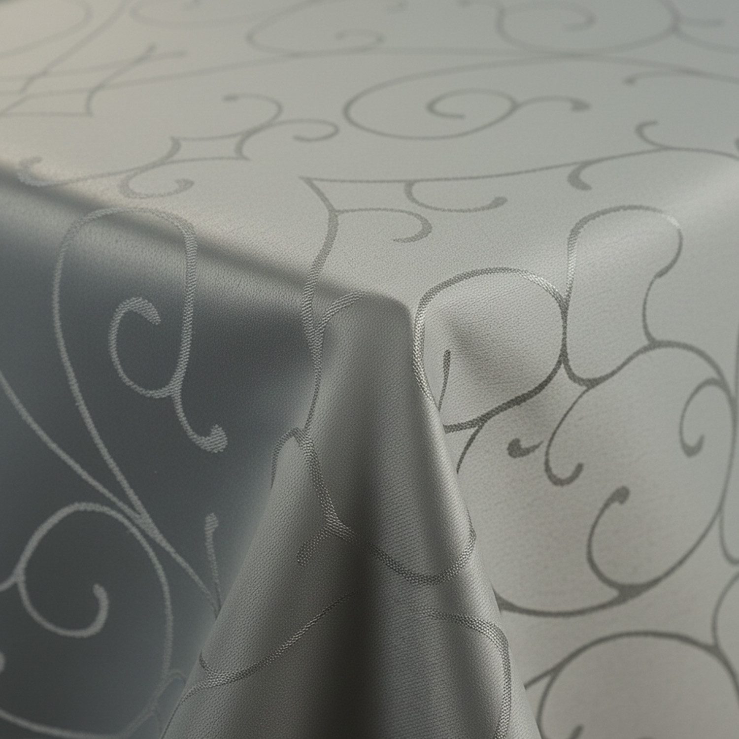 NYVI Tischdecke Tischdecke 150x250 cm elegante Tafeldecke mit edlen Ornamenten (1-tlg), Tafeltuch mit Rankenmuster schmal gesäumtes Tischtuch