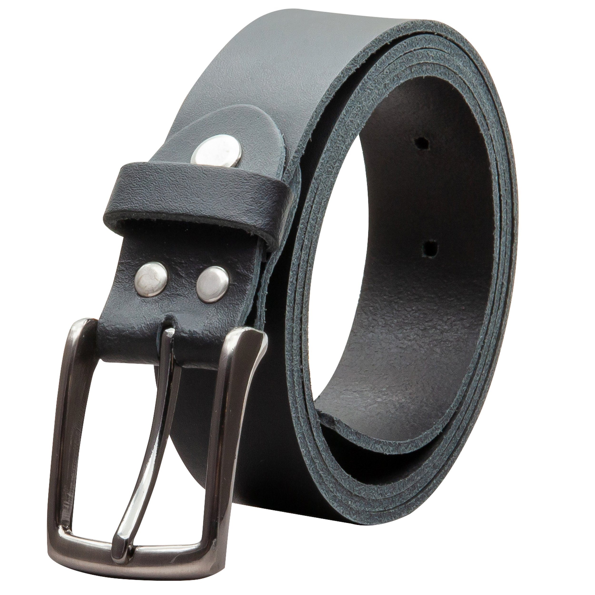 COLOGNEBELT Ledergürtel OM310-SL-Schwarz MADE IN GERMANY, Schwarz Kürzbar, günstig online kaufen