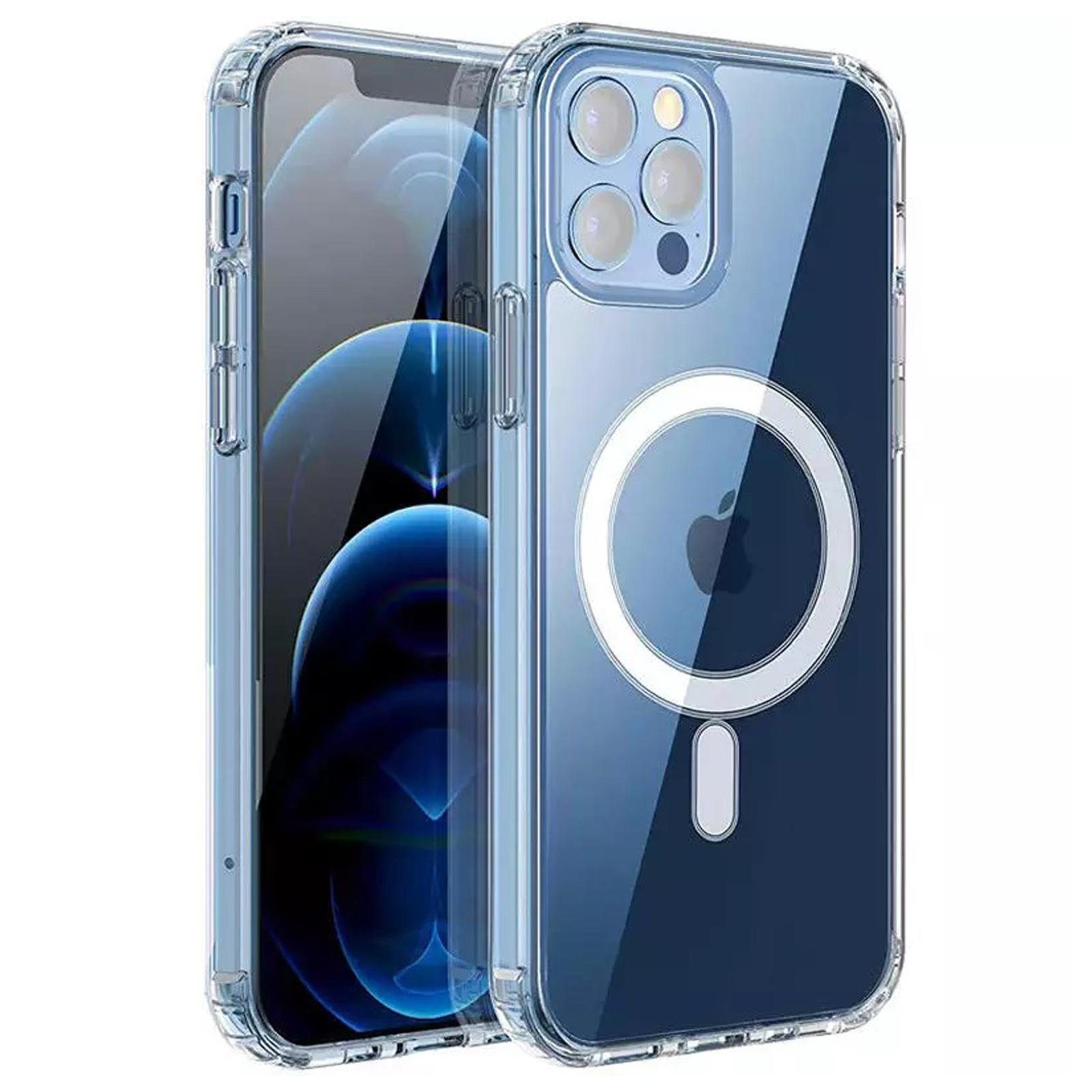 Numerva Smartphone-Hülle Silikon Case für Apple iPhone 11 Pro, Transparente Schutzhülle Bumper Case MagSafe kompatibel