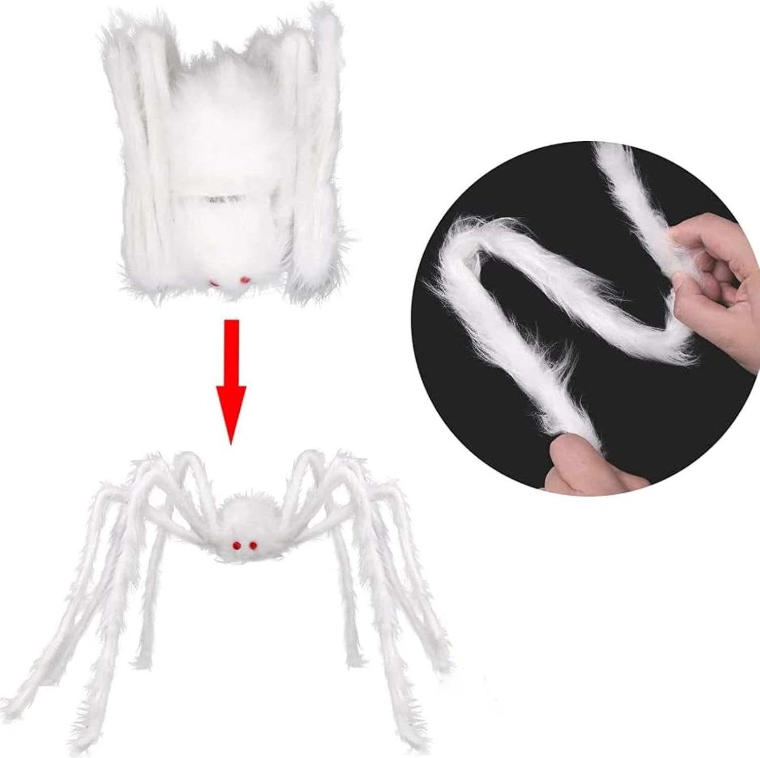 Kaket Tierfigur 125cm künstliche Plüschspinne Spinne,Halloween günstig online kaufen