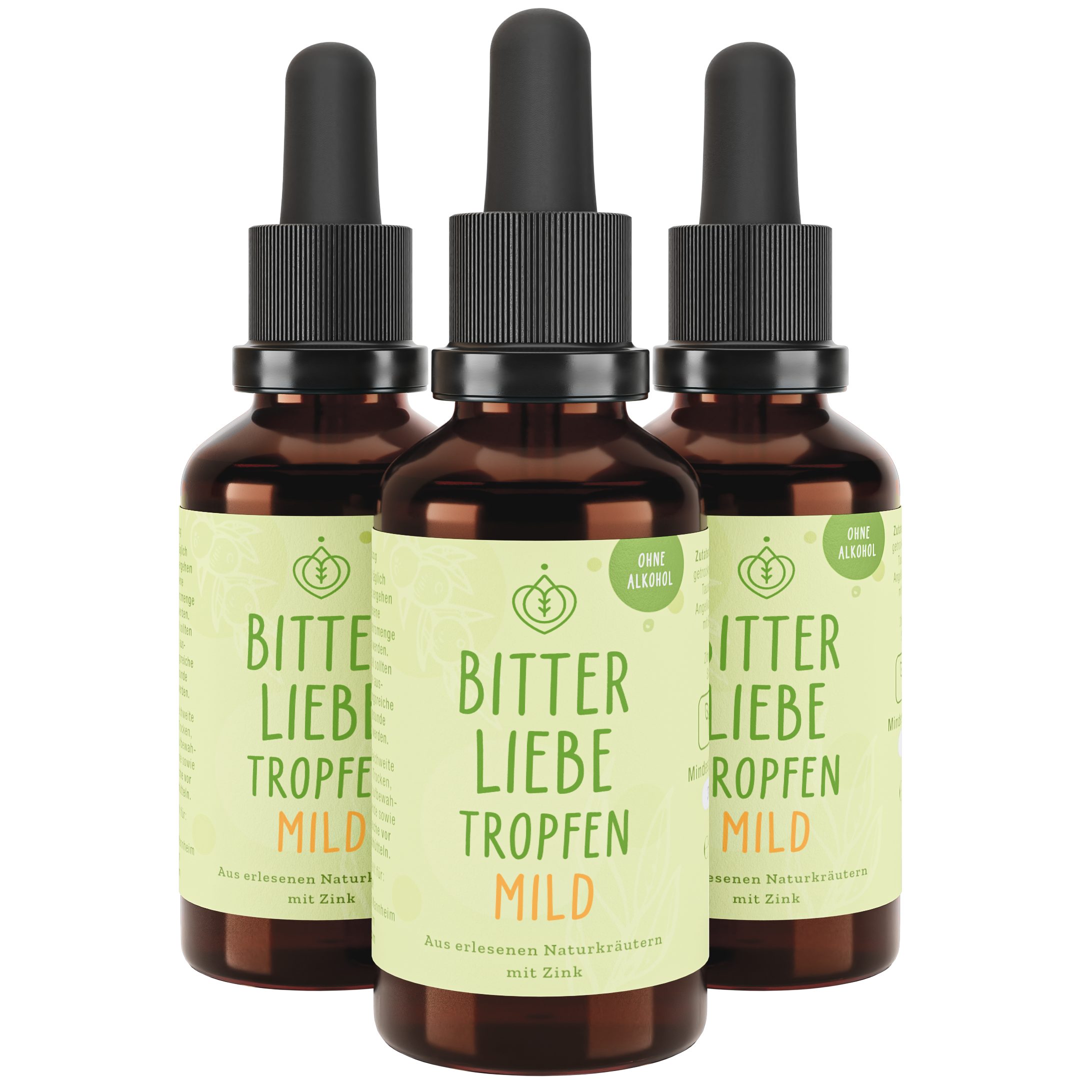 BitterLIebe - Bittertropfen ohne Alkohol - Bitterstoffe aus Bitterkräuter - Tropfen
