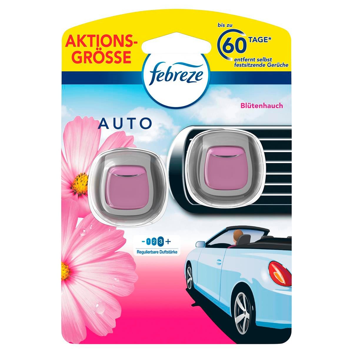 Raumduft Febreze Auto Lufterfrischer Blütenhauch 2x2ml - Raumduft (1er Pack)