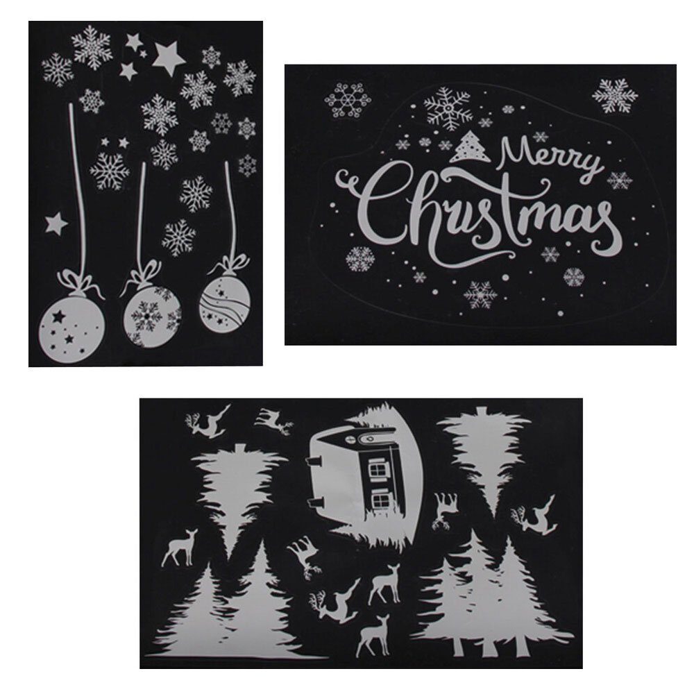 Home-trends24.de Fenstersticker Fenstersticker Weihnachten Winter Kinder Deko Fensterdeko Weiß, Wiederverwendbar