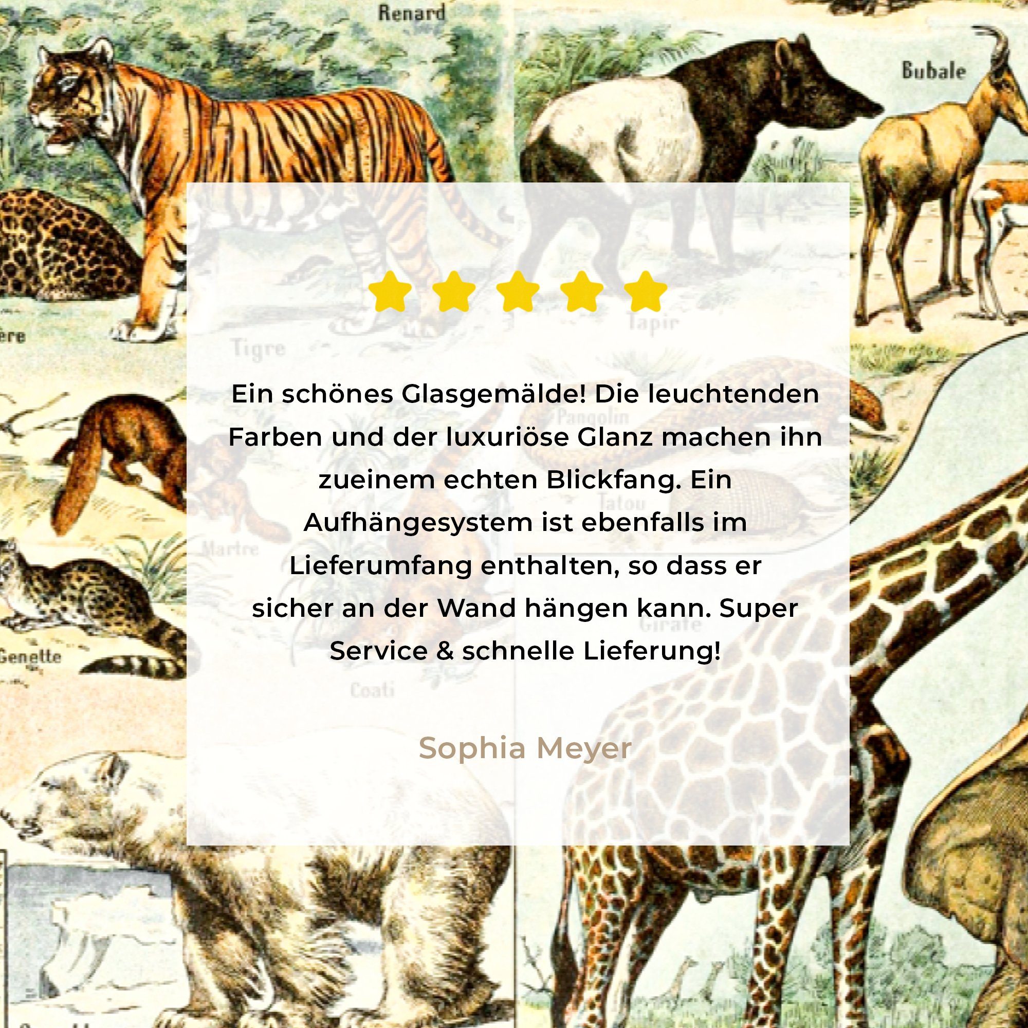 - Acrylglasbild Tiere - (1 auf Bilder Löwe, Glasbilder auf Glas - Wandbild - Wanddekoration - Glas Foto St), MuchoWow Giraffe