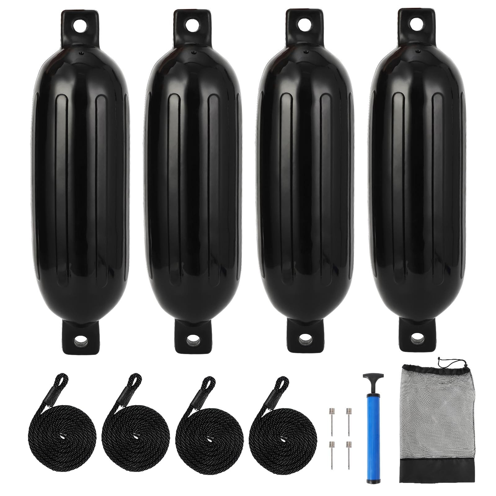GarveeMore Schlauchboot 4er-Set Bootsfender, aufblasbare Bootsfender für Boote(14*50.8 cm)