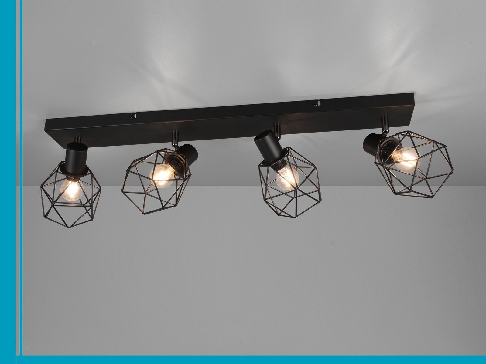 meineWunschleuchte Deckenspots, ohne Leuchtmittel, Decken-lampe Industrie-D günstig online kaufen
