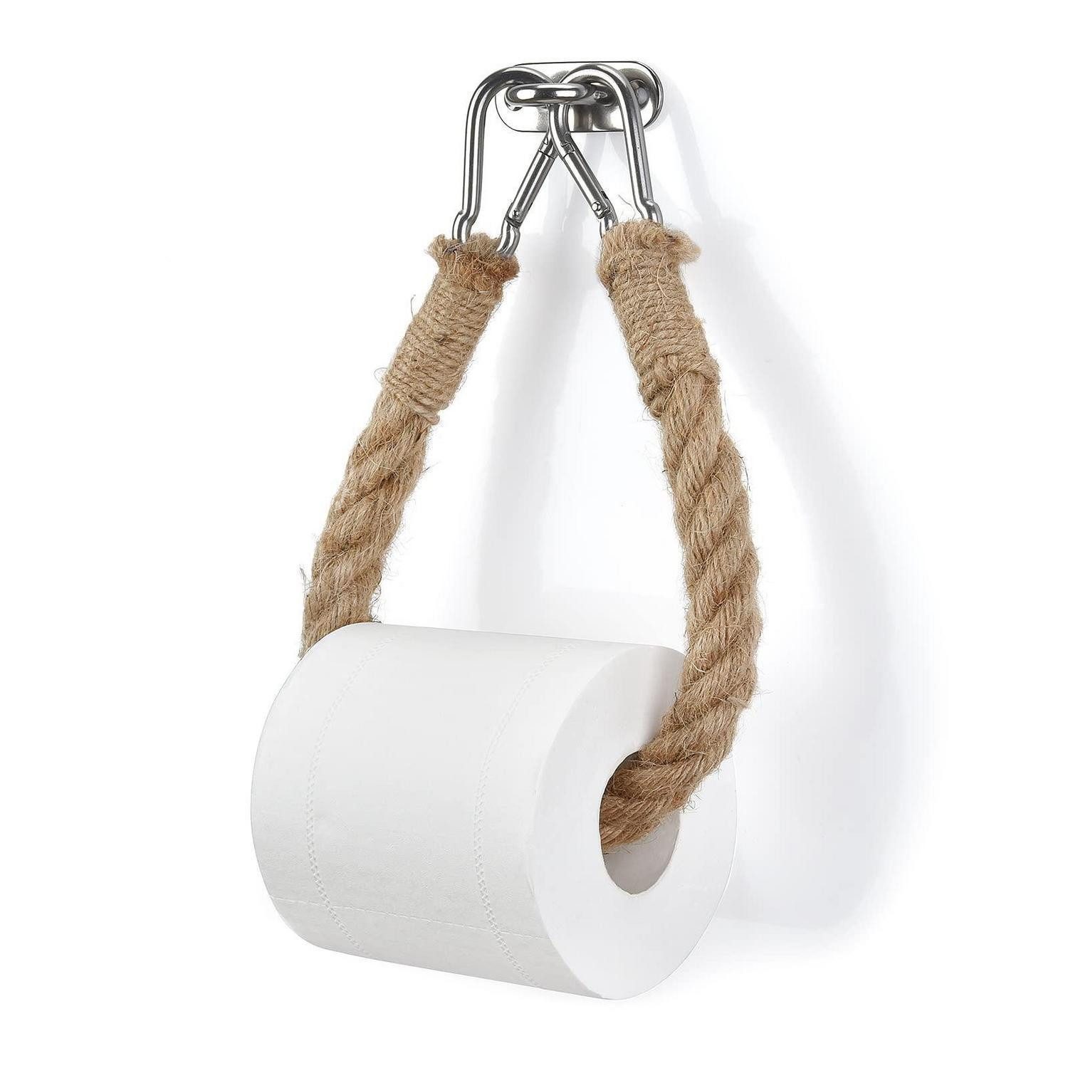 LuxusKollektion Toilettenpapierhalter Toilettenpapierhalter Seil Industriell Holzoptik (1-St)