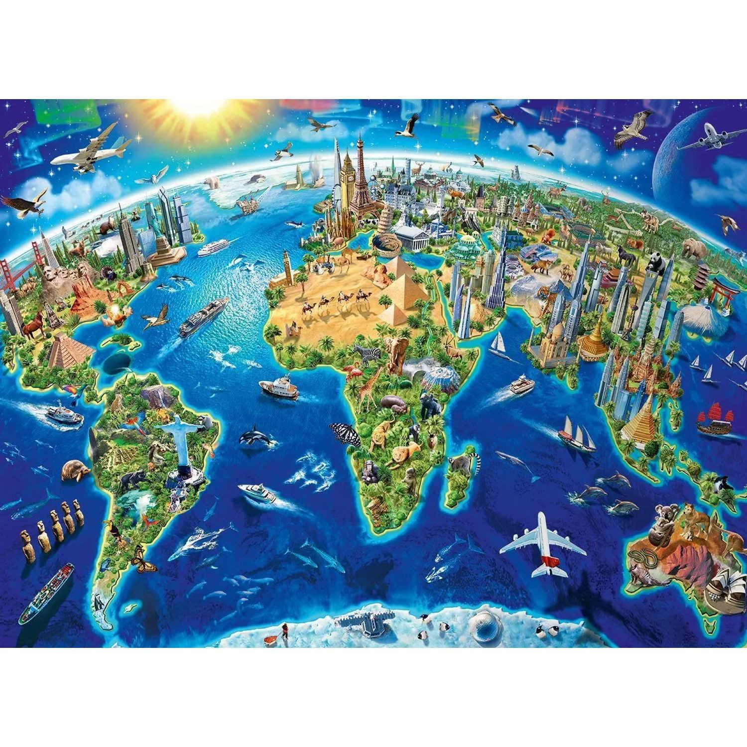 Ravensburger Puzzle Große, weite Welt. Kinderpuzzle 200 Teile, 200 Puzzleteile