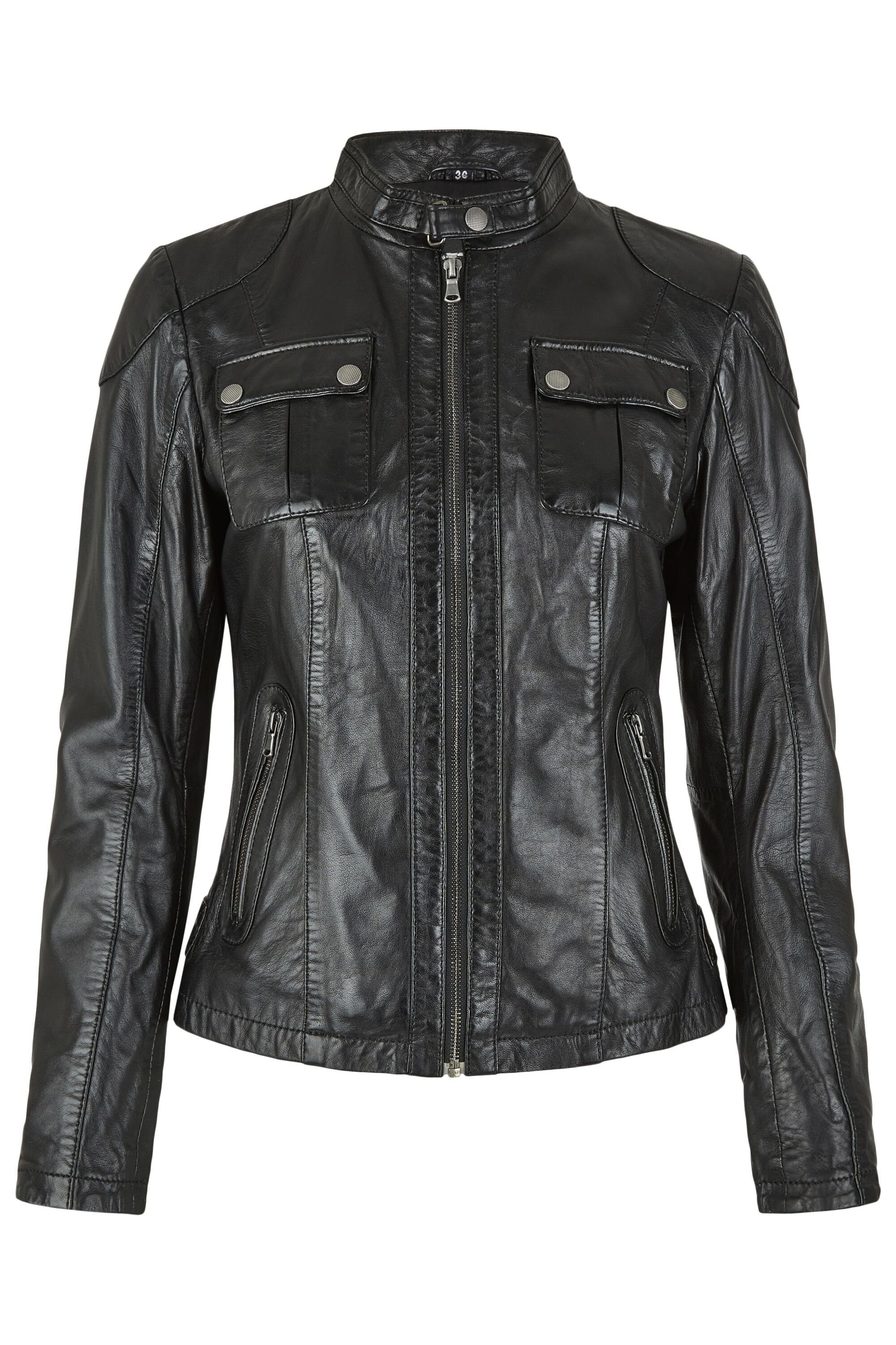7eleven Lederjacke SETANY (1-St) mit Zierriegel