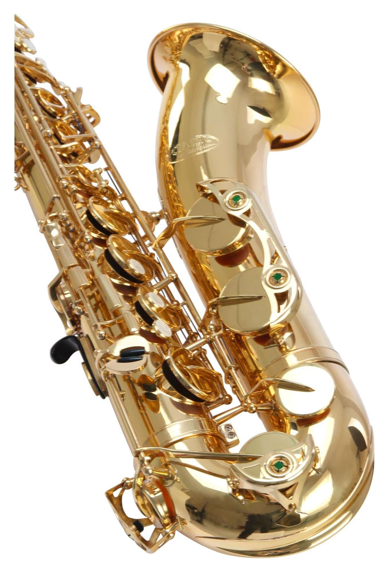 Classic Cantabile Saxophon TS-450 Tenorsaxophon, 5-St., inkl. Koffer, Mundstück, Putztuch und Handschuhe, Bb-Stimmung, Hoch-Fis-Klappen, ergonomische Klappenmechanik