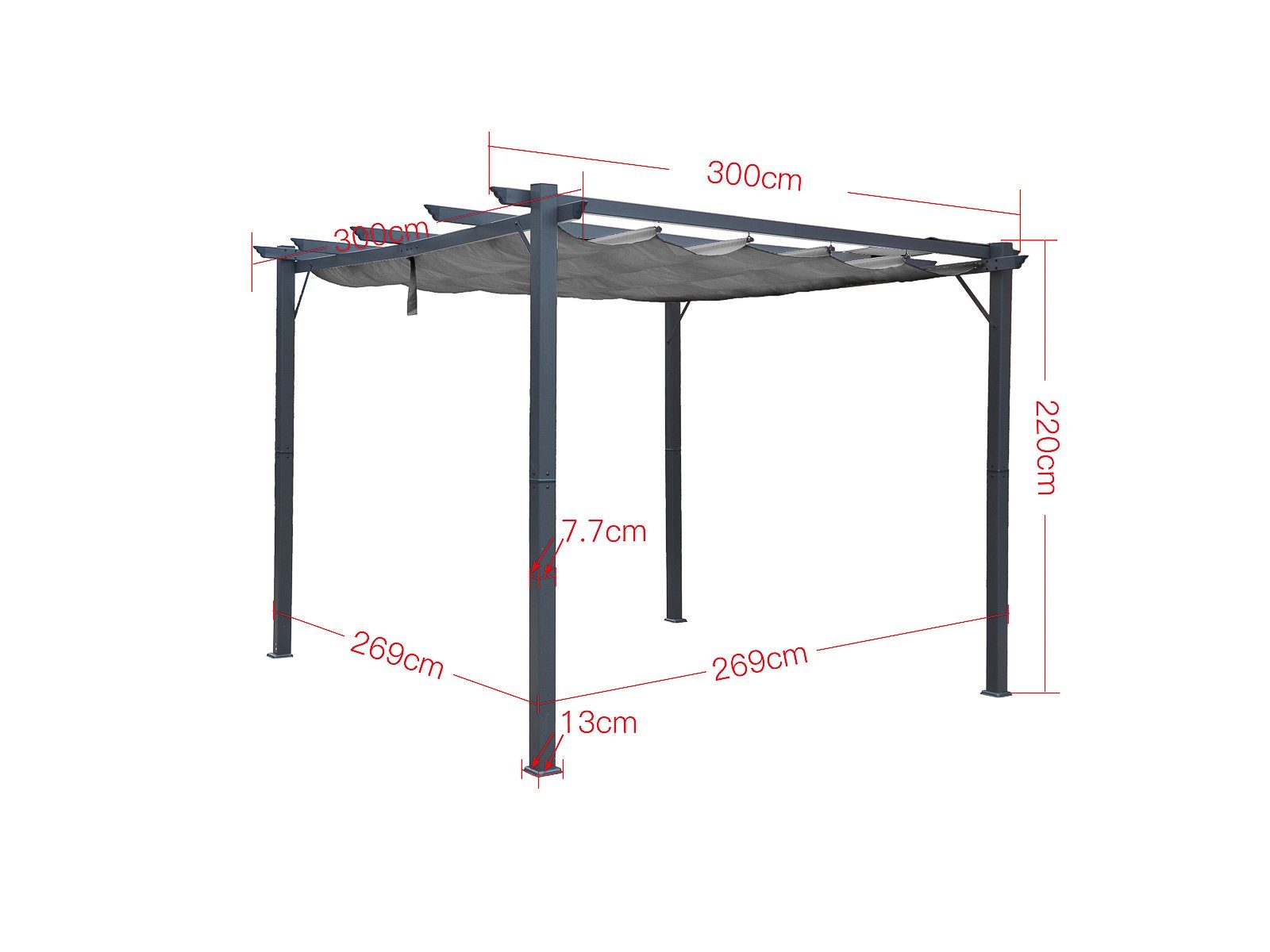 Thumbnail - Jet-Line Pavillon Pavillon Kairo anthrazit beige 3 x 3