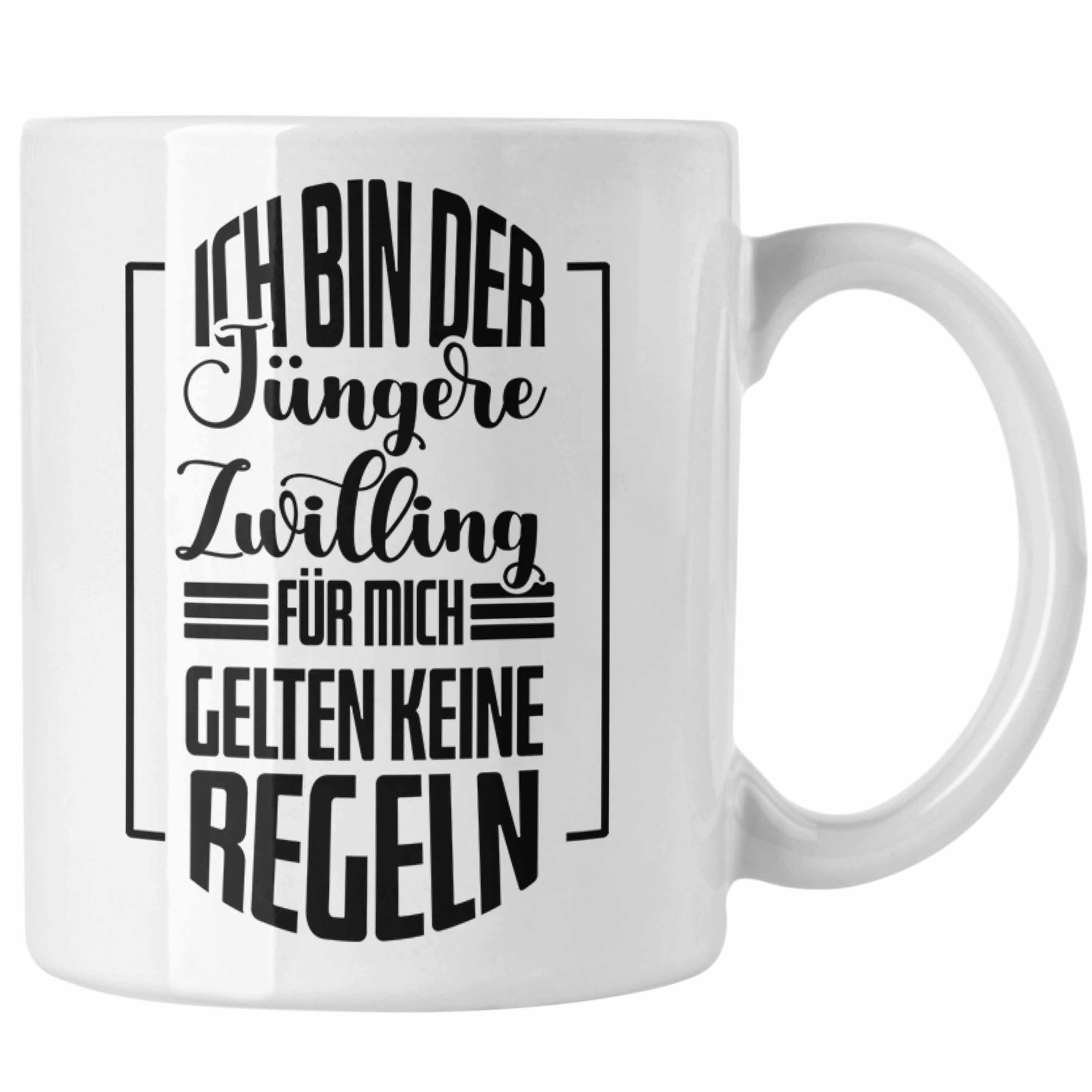 Tasse W jüngeren Geschenk für Trendation Tasse Geburtstag Lustiges Weiss Zwilling Lustige den