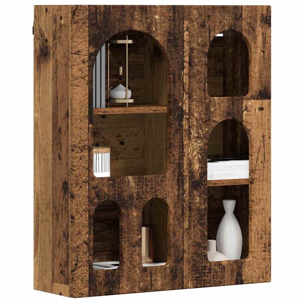 vidaXL Hängeschrank 59 x 20 x 71,5 cm Hängeschrank mit Regal Altholz 59x20x71,5 cm Spanpla