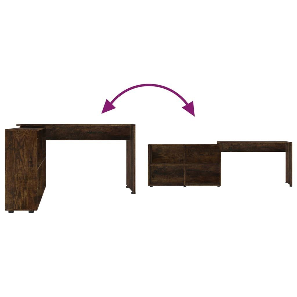 Räuchereiche Schreibtisch vidaXL Räuchereiche Holzwerkstoff | Räuchereiche Eckschreibtisch
