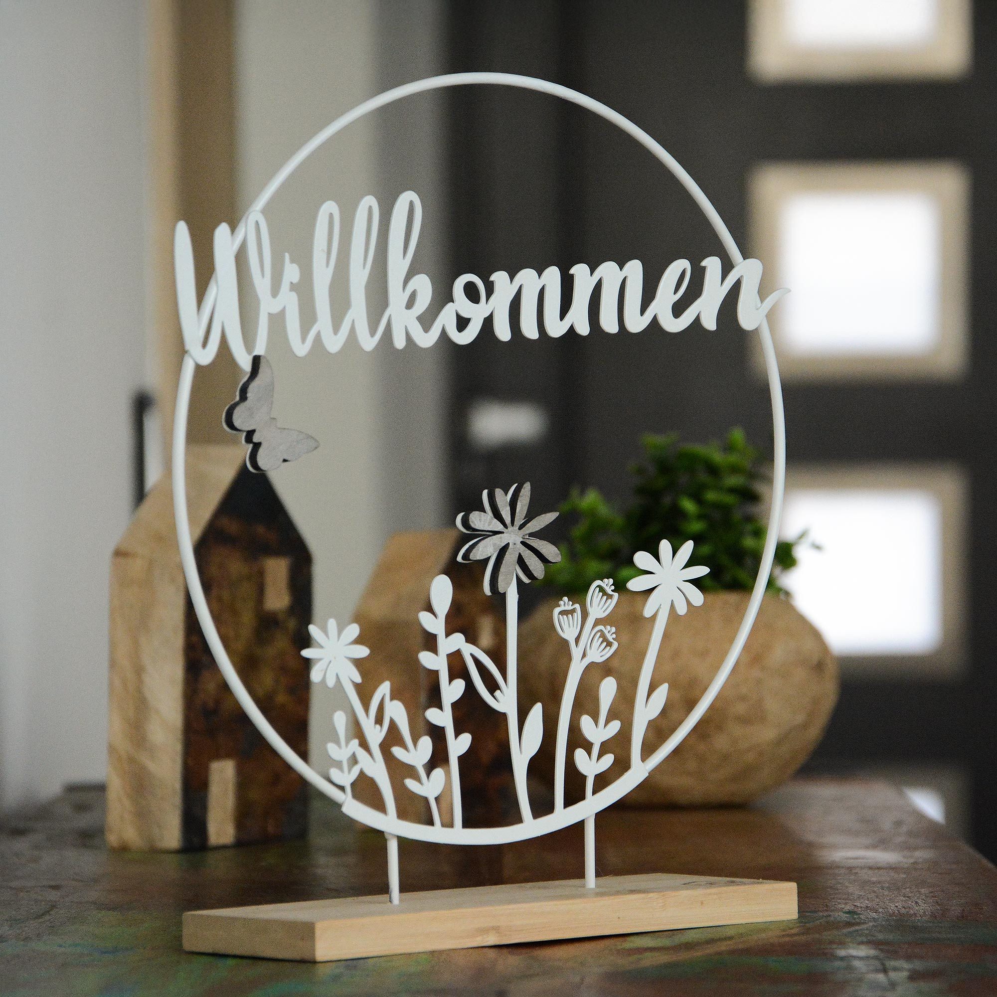 UNUS HOME Dekofigur (weiß), deko willkommen, günstig online kaufen