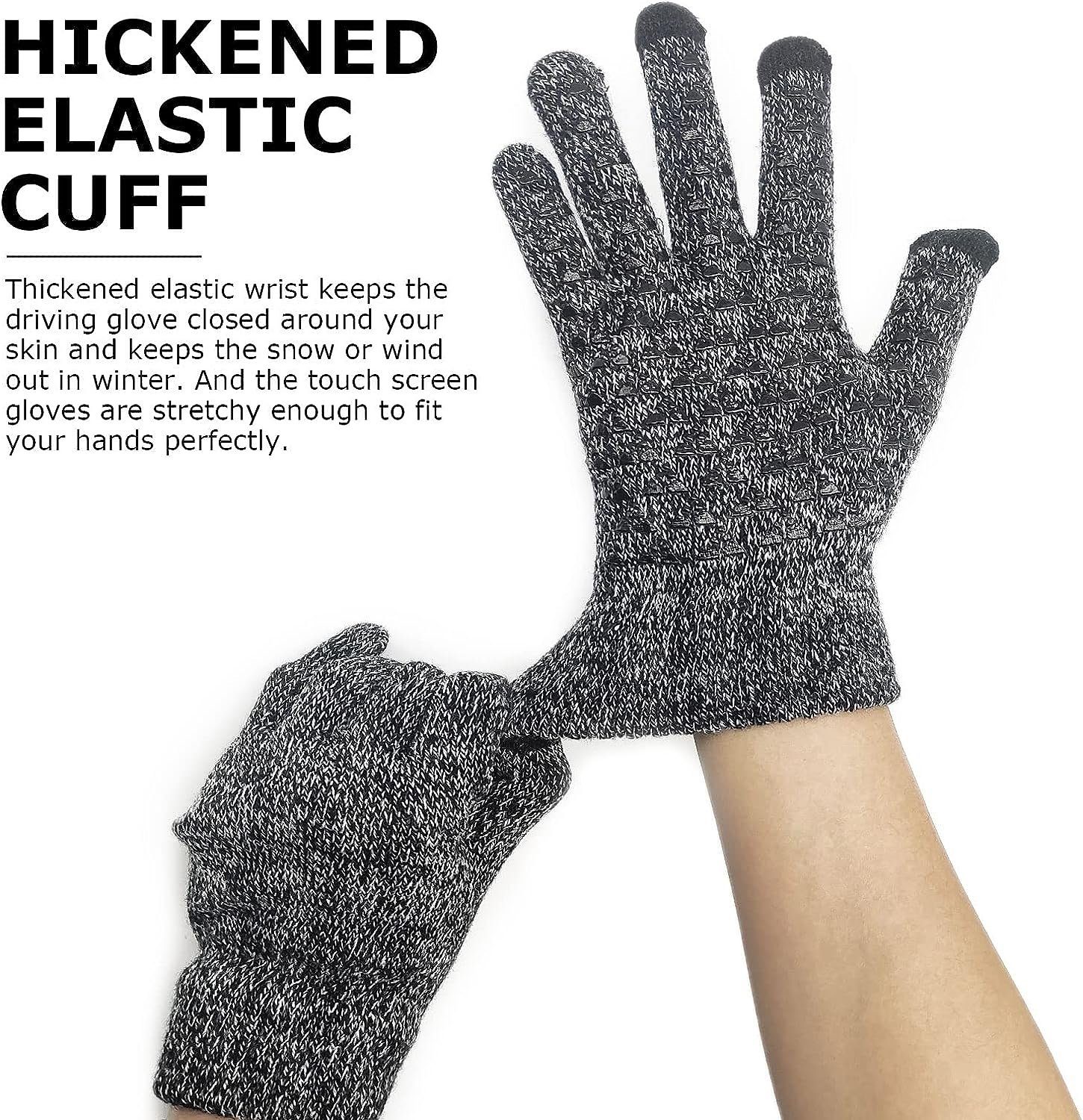 autolock Fleecehandschuhe Warme Winterhandschuhe, Touchscreen-Thermo-Handschuhe grau
