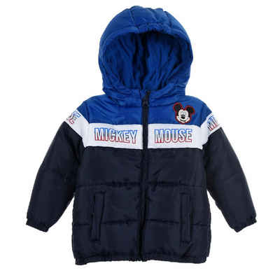 Disney Baby Winterjacke Disney Baby Mickey Mouse Kinder Winterjacke Jungen Jacke mit Kapuze 68 - 86