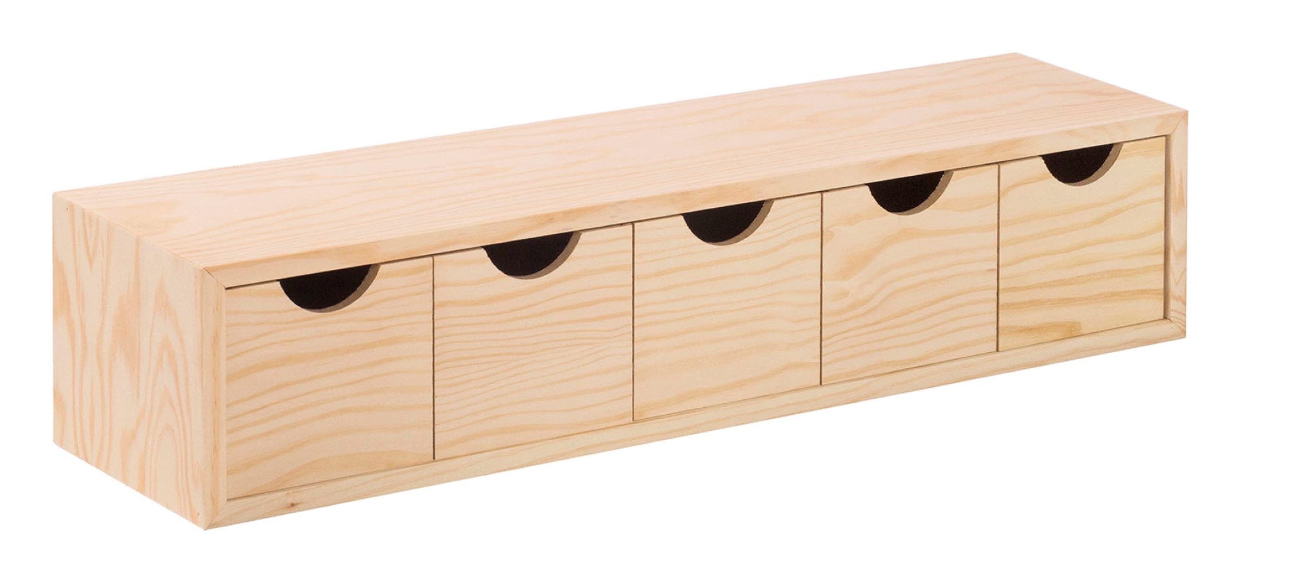 Organizer Schubladenblock 57x12x13 cm, Kleiner Organizer aus Holz