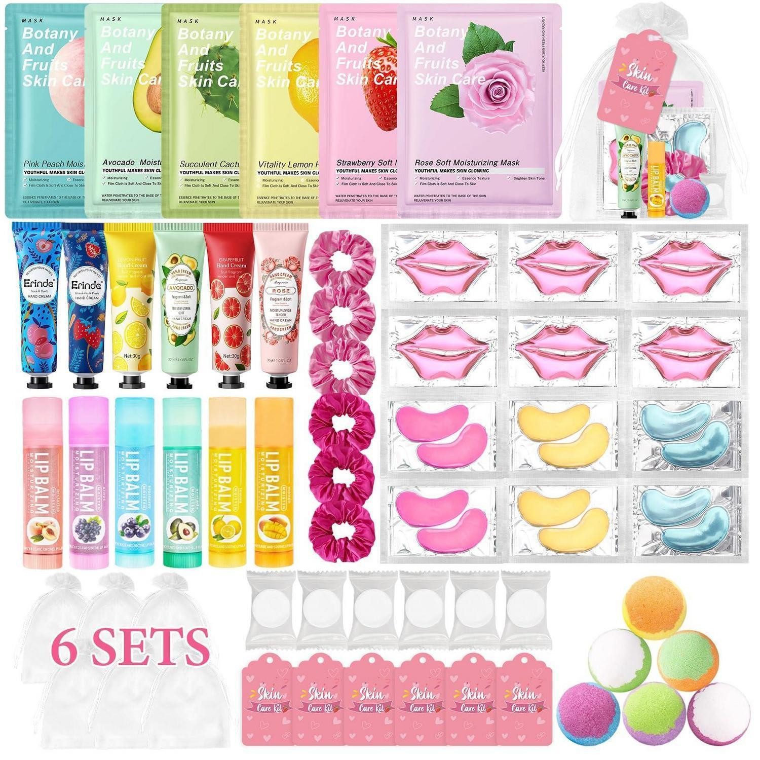 LuxusKollektion Pflege-Geschenkset Spa-Party Set Mädchen 6er Geschenke