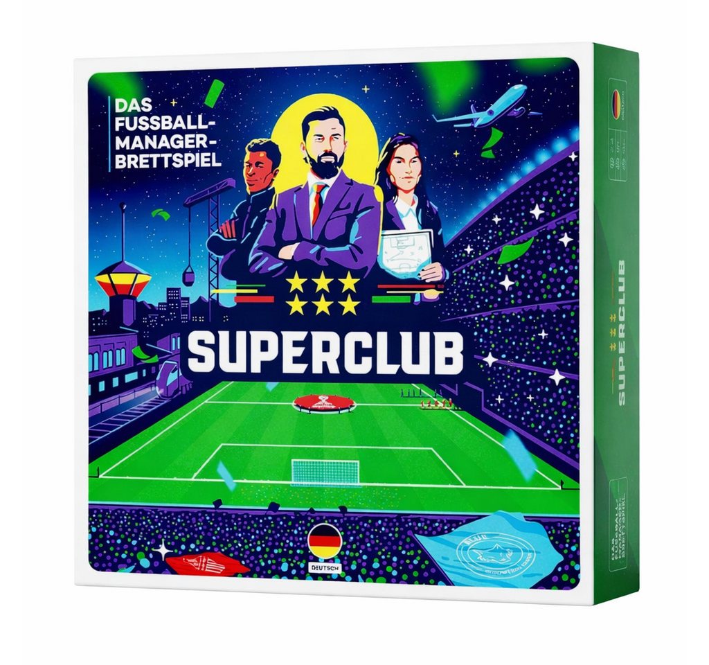 TSE Spiel Superclub Fußballmanager Brettspiel Clubaufbau Strategie Taktik DE