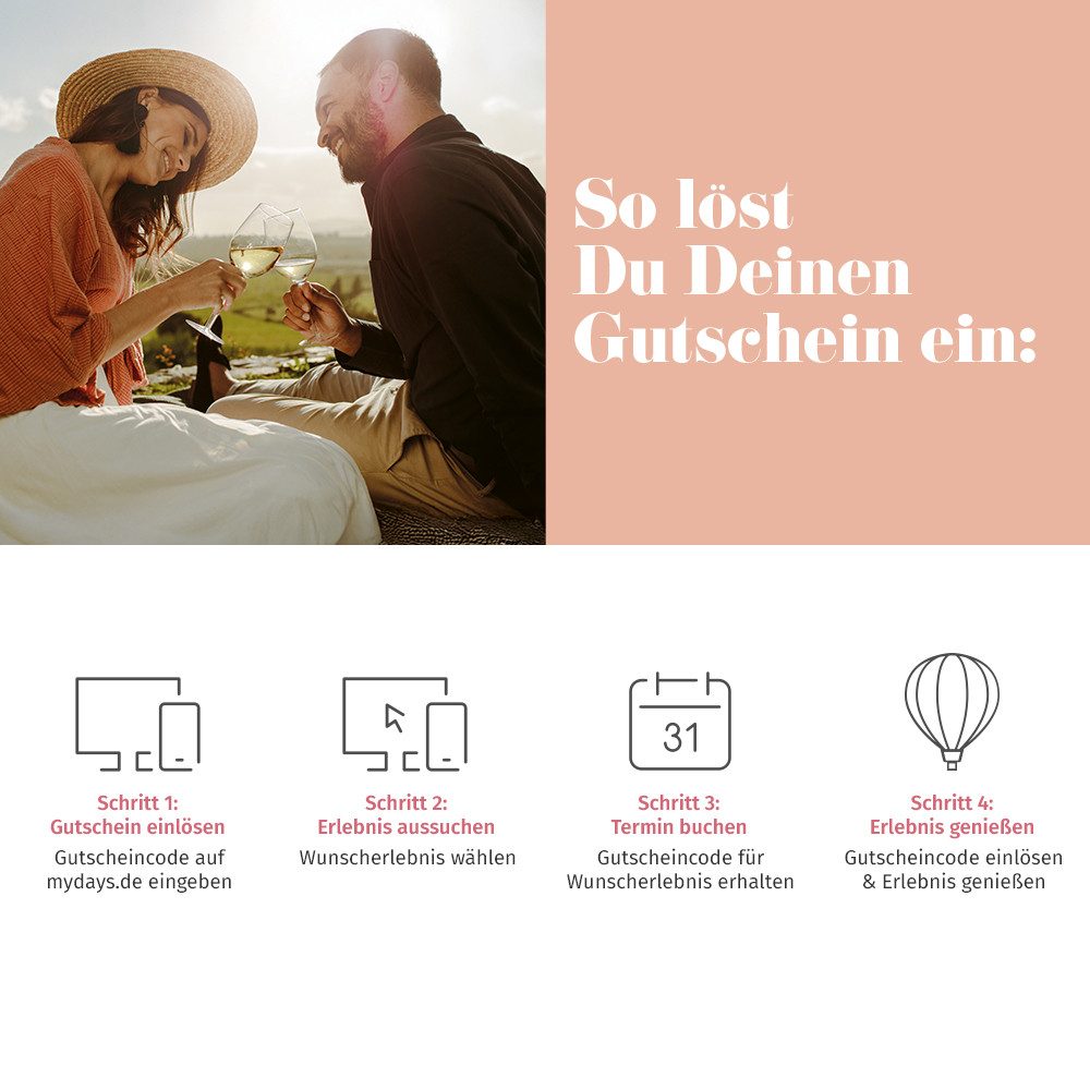 mydays Erlebnisgutschein Geschenkbox Just Married, Einfach Ja sagen zu einem Erlebnis von entspannend bis aufregend – Bild 4 von 4