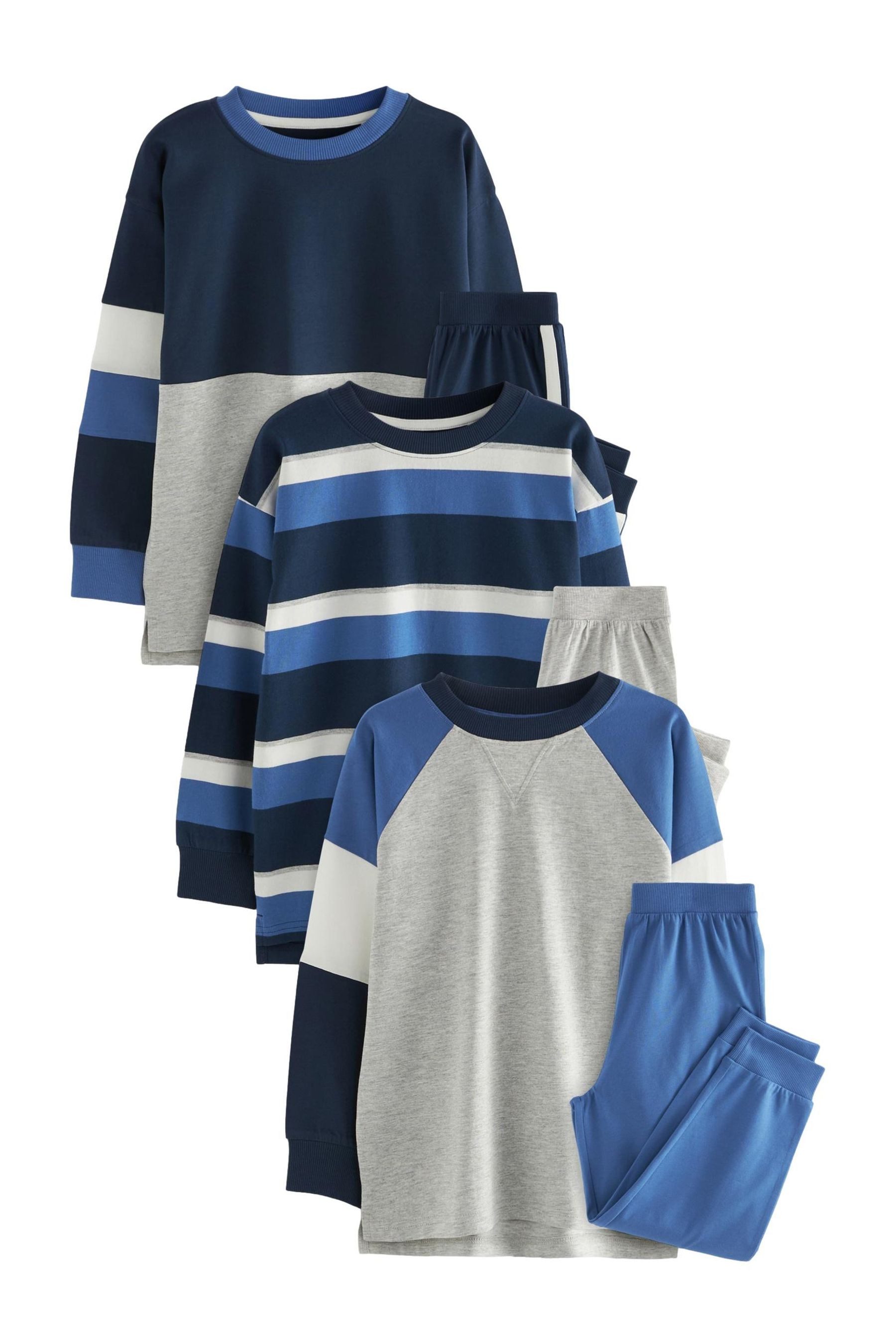 Next Pyjama 3er-Pack Schlafanzüge mit langen Ärmeln (6 tlg)