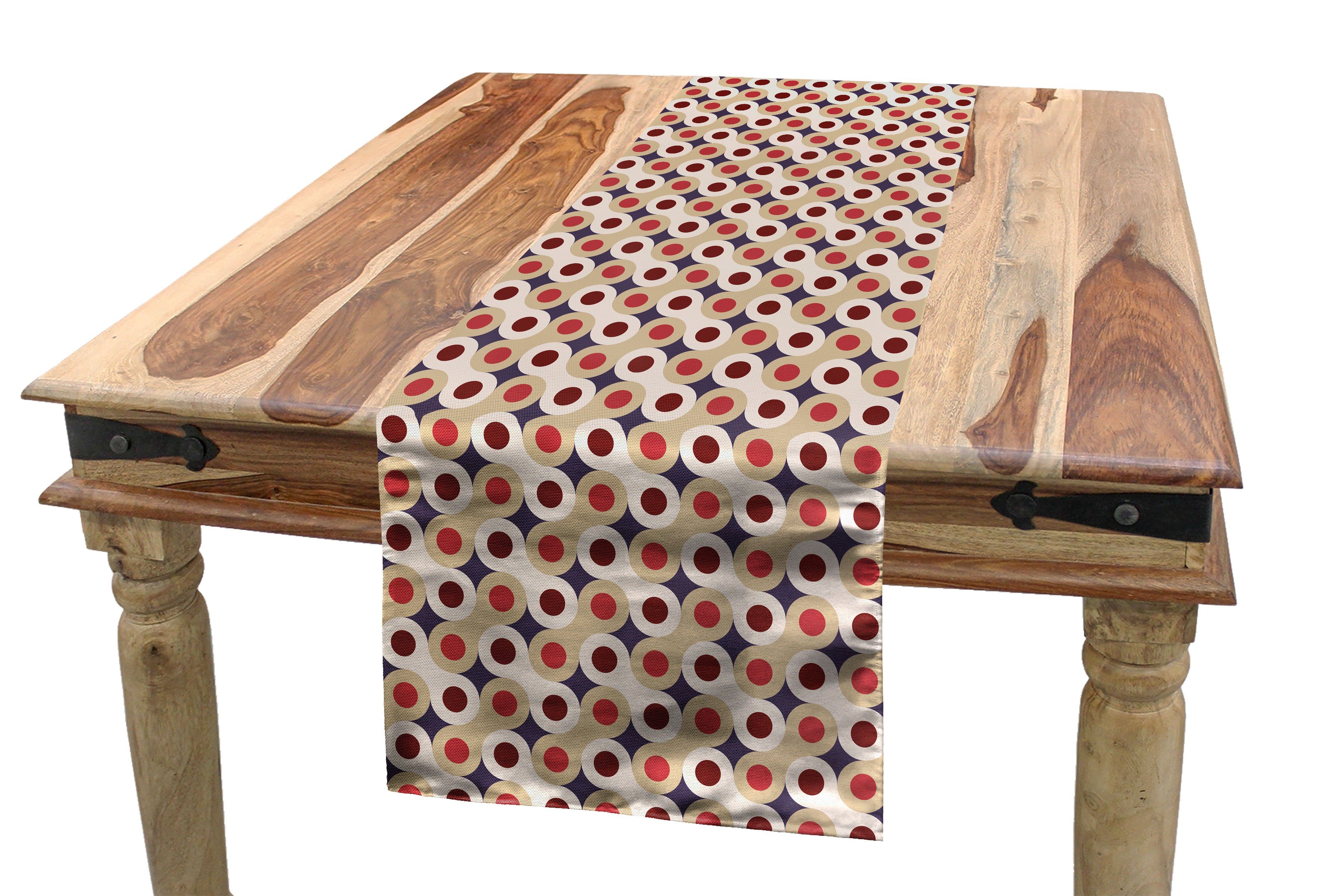 Küche Esszimmer Dekorativer Tischläufer, Abakuhaus Rechteckiger Abstrakt Schlüssel-Motiv Geometrisch Tischläufer