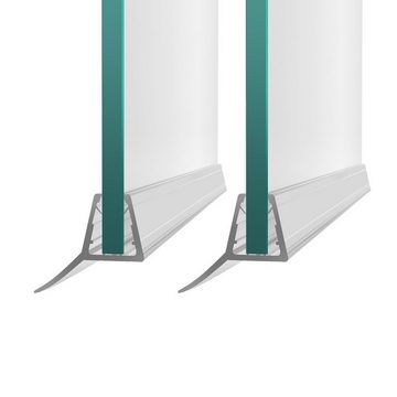 Boromal Duschdichtung 2x100cm Universal Duschdichtung Doppelpack für 4-6mm Glastür, L: 60 cm, (2-St), für 4-6mm Glasstärke,für rechteckige und quadratische Duschkabinen