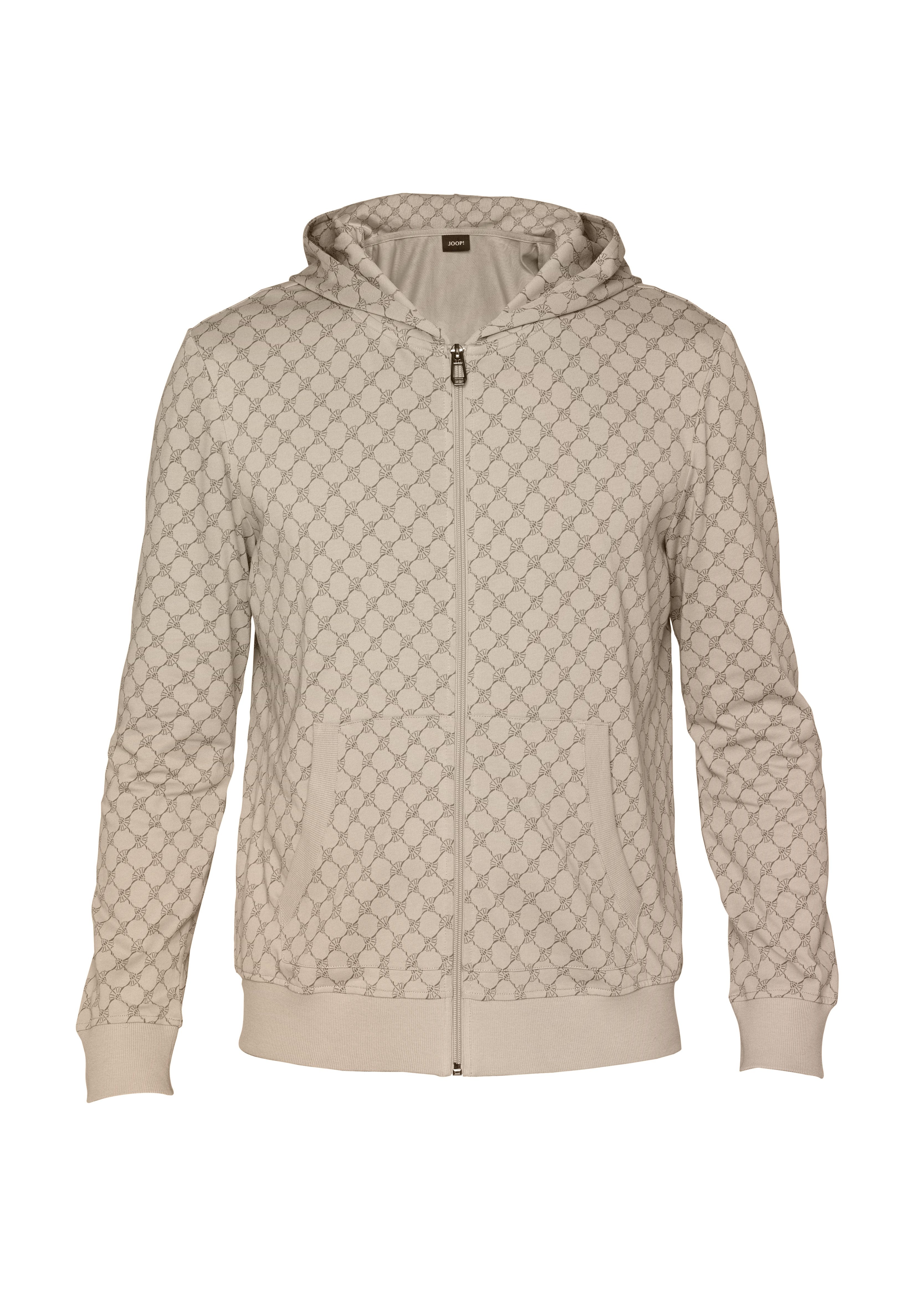 JOOP! Sweatjacke mit Cornflower-Print allover und Kapuze günstig online kaufen