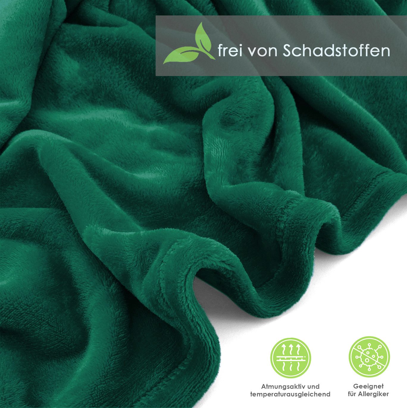 Wohndecke Premium Super Soft Flanell Kuscheldecke Sofadecke, heimtexland, super weich und flauschig, Allergiker geeignet, atmungsaktiv
