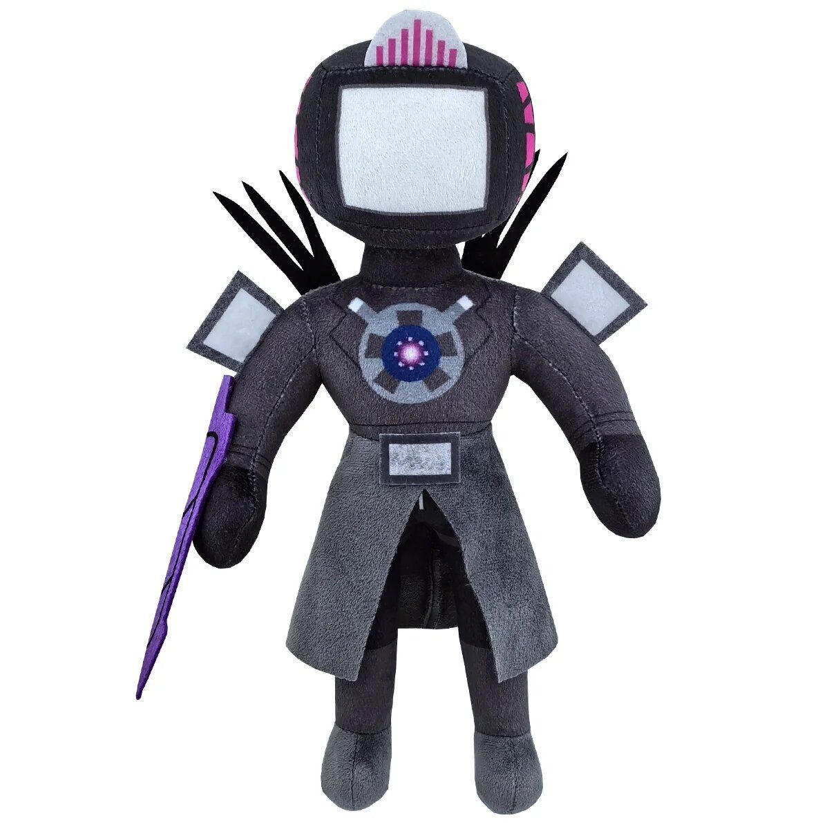 Wiztex Kuscheltier Skibidi Toilette TV man 30 cm Plüschfigur - Upgraded Titan Spielzeug (Einzel Plüsch, Plüschtier, Stofftier, Action-Figur, Geschenkartikel), Maschinenwaschbar, Geruchsneutral, Geprüft und Verpackt in Deutschland