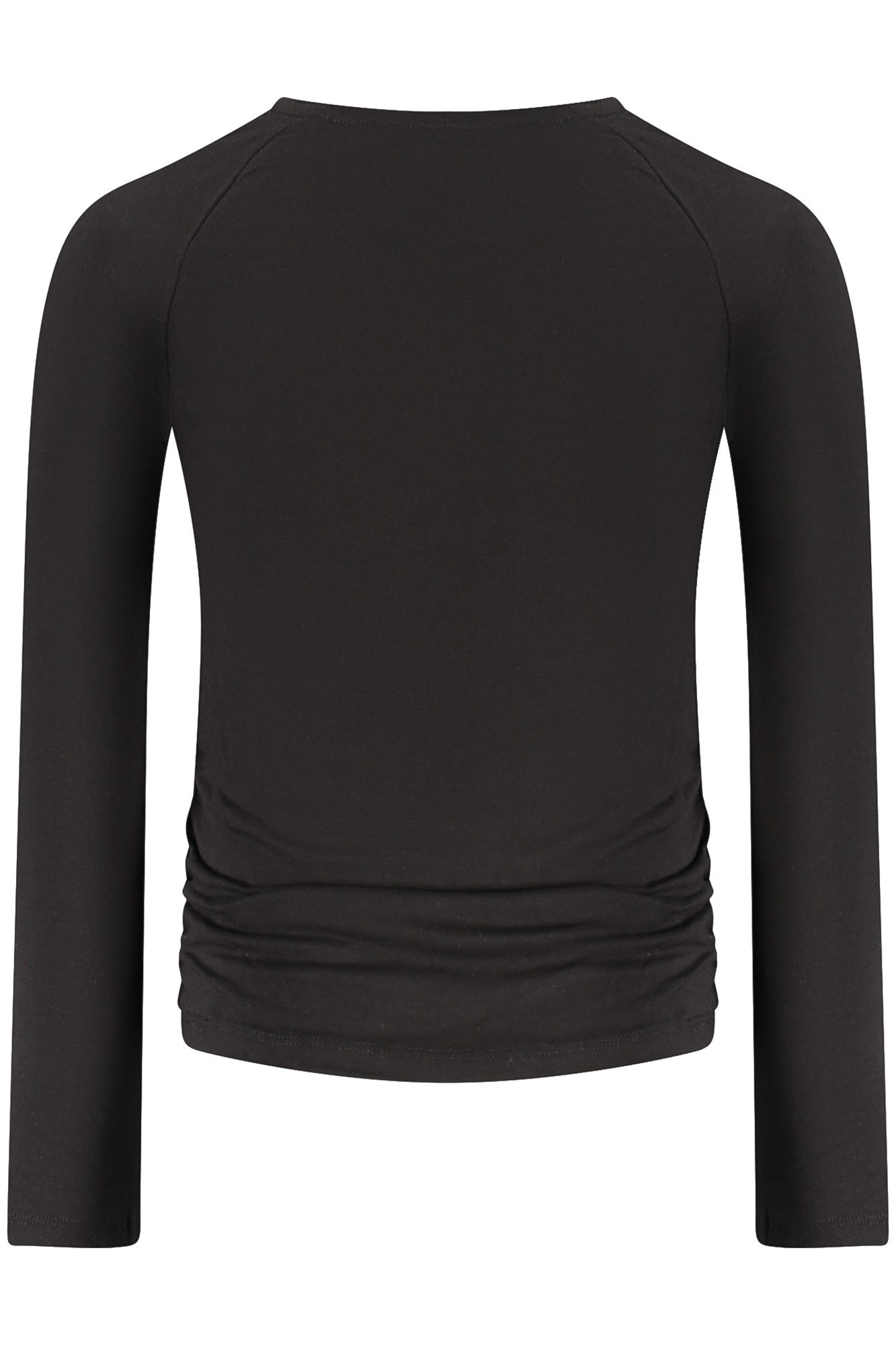 GUESS JEANS T-Shirt Schwarzes Langarmshirt für Mädchen mit Strass &