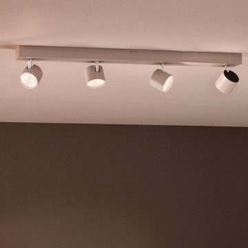 Philips LED Deckenstrahler Klassischer Spot Star in weiß, warmglow, 4-flammig, keine Angabe, Leuchtmittel enthalten: Ja, fest verbaut, LED, warmweiss, Deckenstrahler, Deckenspot, Aufbaustrahler