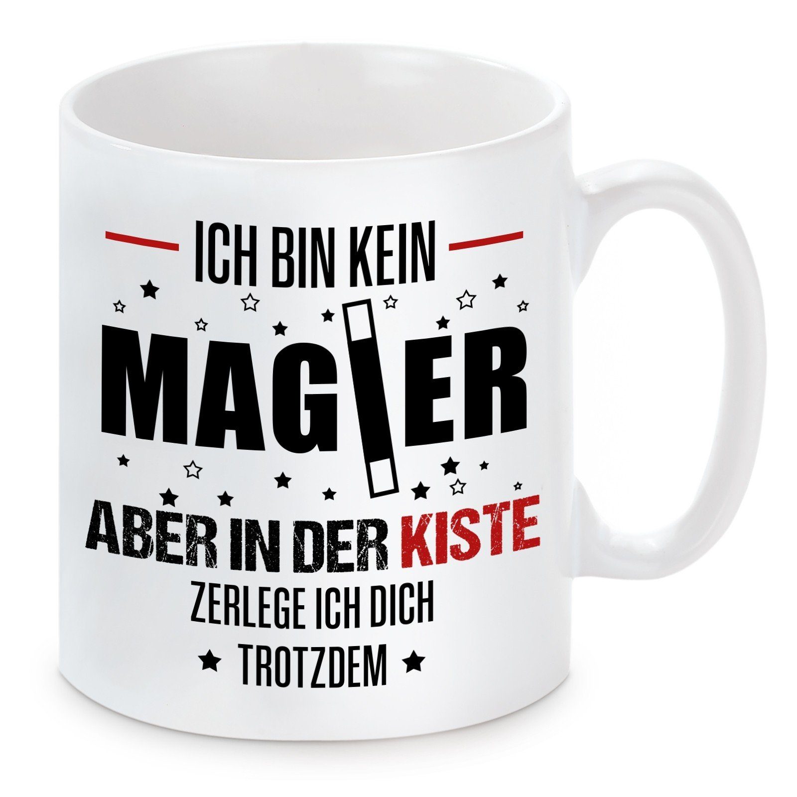 spülmaschinenfest mikrowellengeeignet Kaffeetasse Ich mit Magier, kein Tasse Herzbotschaft bin Keramik, Kaffeebecher Motiv und