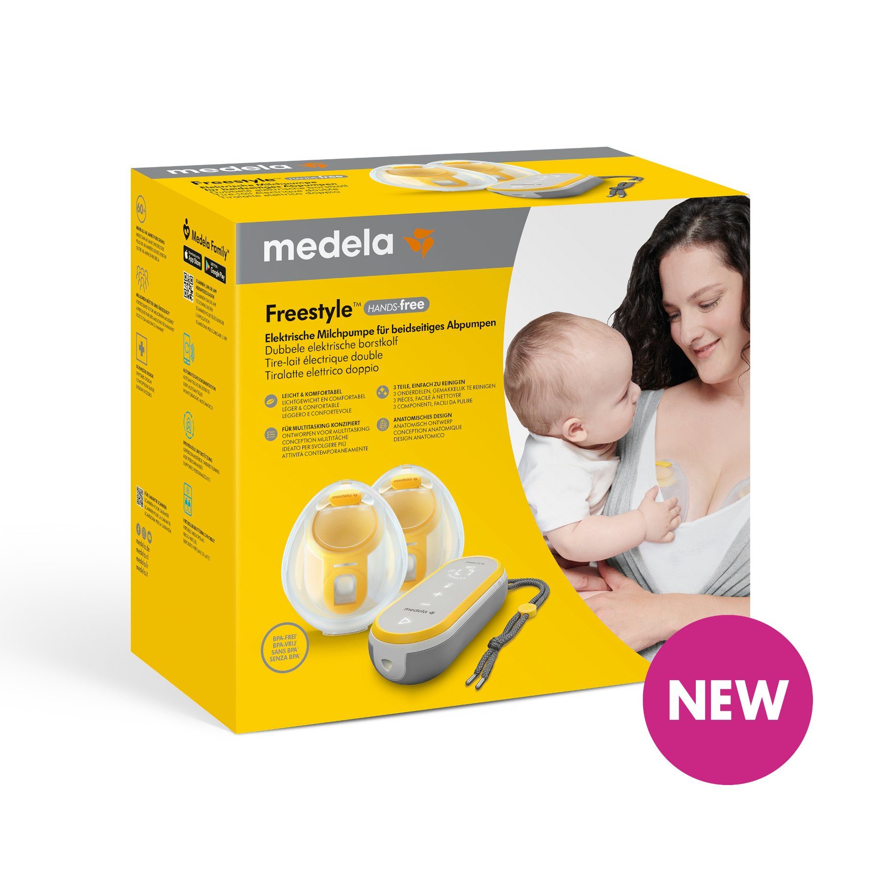 Hands-free Abpumpen Doppel-Milchpumpe Elektrische MEDELA Freestyle™ Elektrische doppeltes Doppelmilchpumpe