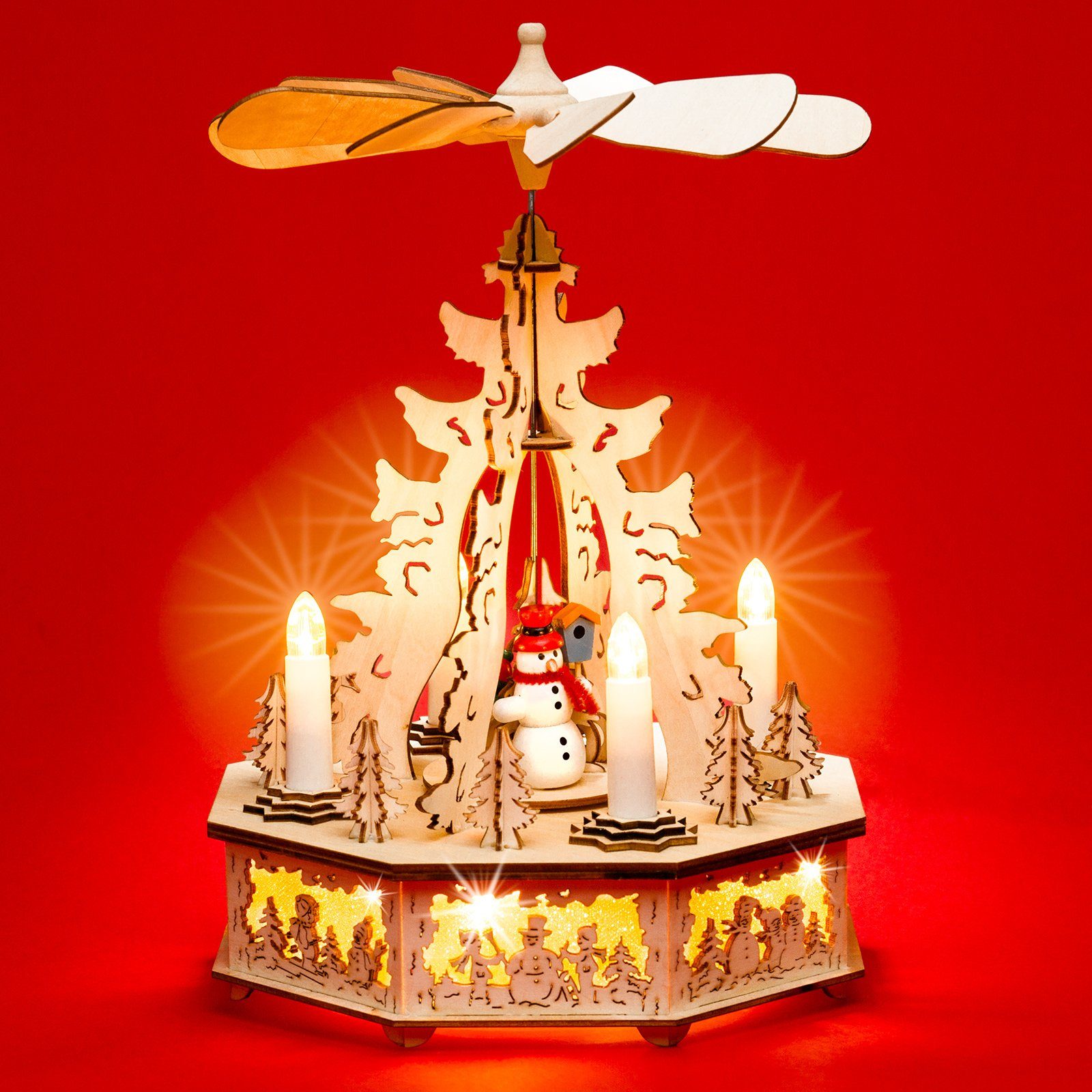 SIKORA Weihnachtspyramide mit LED Beleuchtung und elektrischem Antrieb Pyra günstig online kaufen