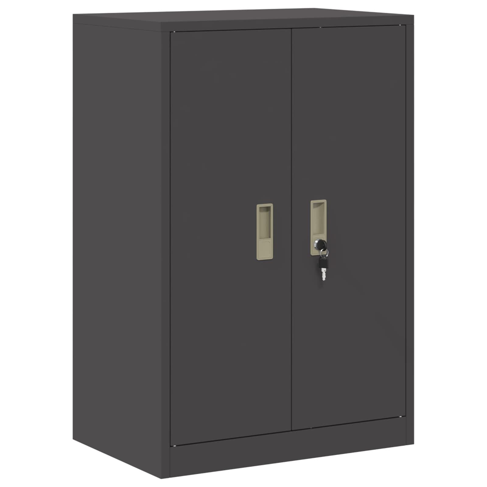vidaXL Aktenschrank Aufbewahrungsschrank Schwarz 60 x 40 x 90 cm Stahl (1-St)