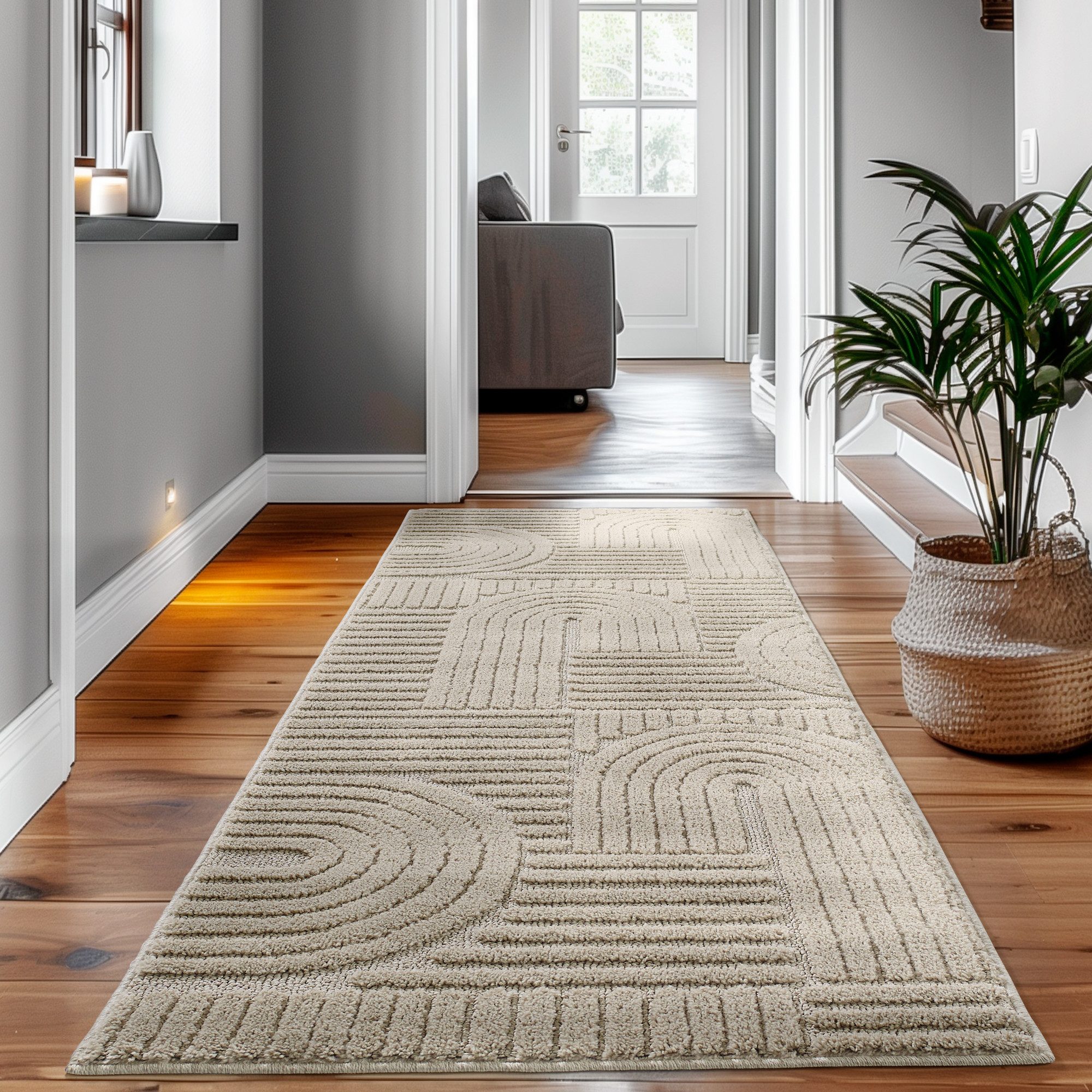 SIMPEX24 Designteppich Skandinavischer Boho, Rechteckig, Höhe: 8 mm, Teppich Wohnzimmer, Schlafzimmer, Gästezimmer