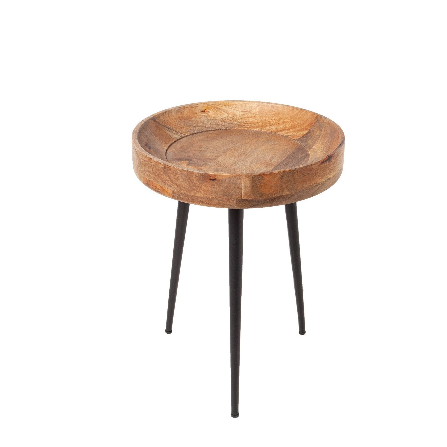 riess-ambiente Beistelltisch PURE NATURE Ø35cm natur / schwarz (Einzelartik günstig online kaufen