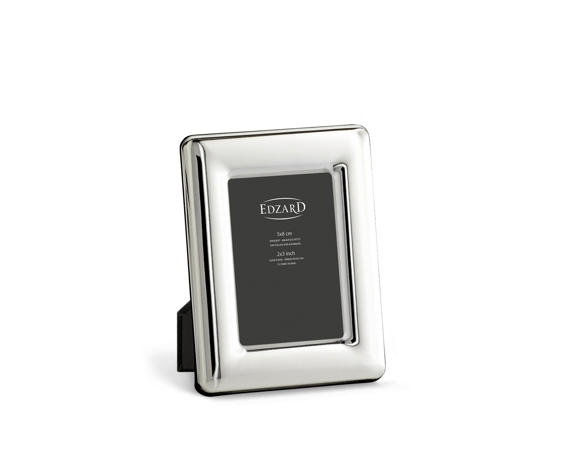 EDZARD Bilderrahmen Bari, versilbert und anlaufgeschützt, für 5x8 cm Bilder – Fotorahmen