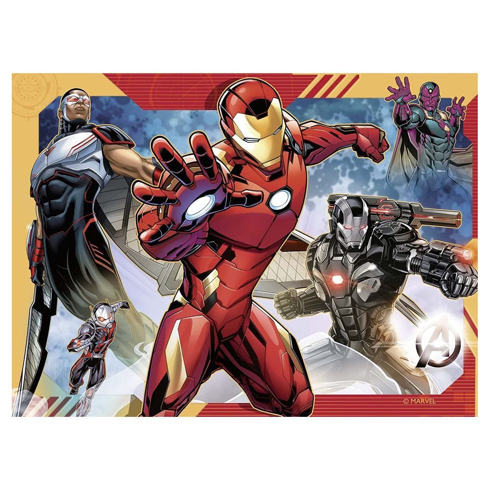 The AVENGERS Puzzle 4 in 1 Puzzle Box Marvel Avengers Ravensburger Kinder Puzzle, 24 Puzzleteile
