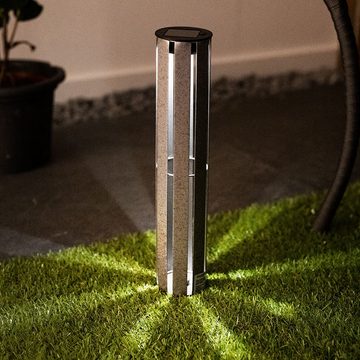 etc-shop LED Gartenleuchte, LED-Leuchtmittel fest verbaut, Warmweiß, Solar Gartenlampe für Außen Solarleuchten für den Balkon