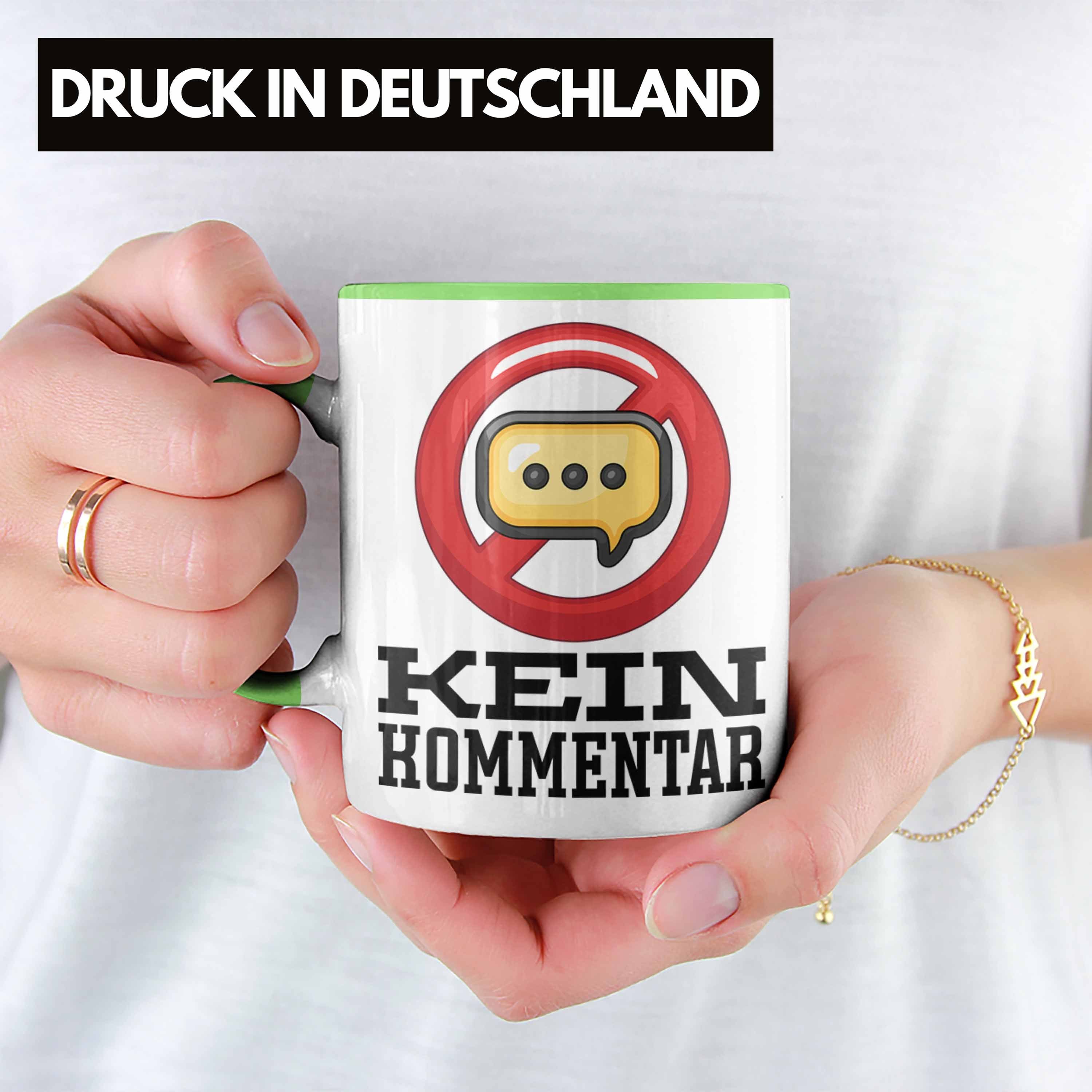 Geschenk Tasse Kaffeetasse Grün Tasse Kein Kollegi Trendation Geschenkidee Kommentar Lustige