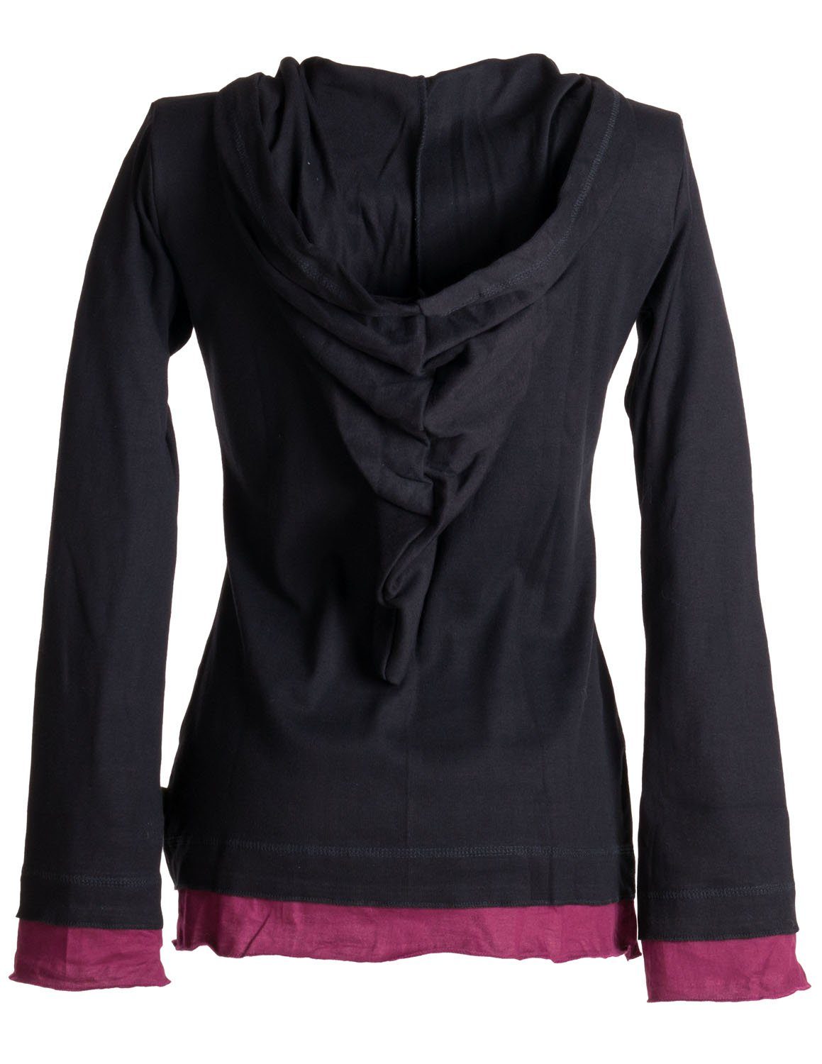 Vishes Zipfelshirt Lagenlook Longsleeve Shirt mit Zipfelkapuze Hoodie, Swea günstig online kaufen