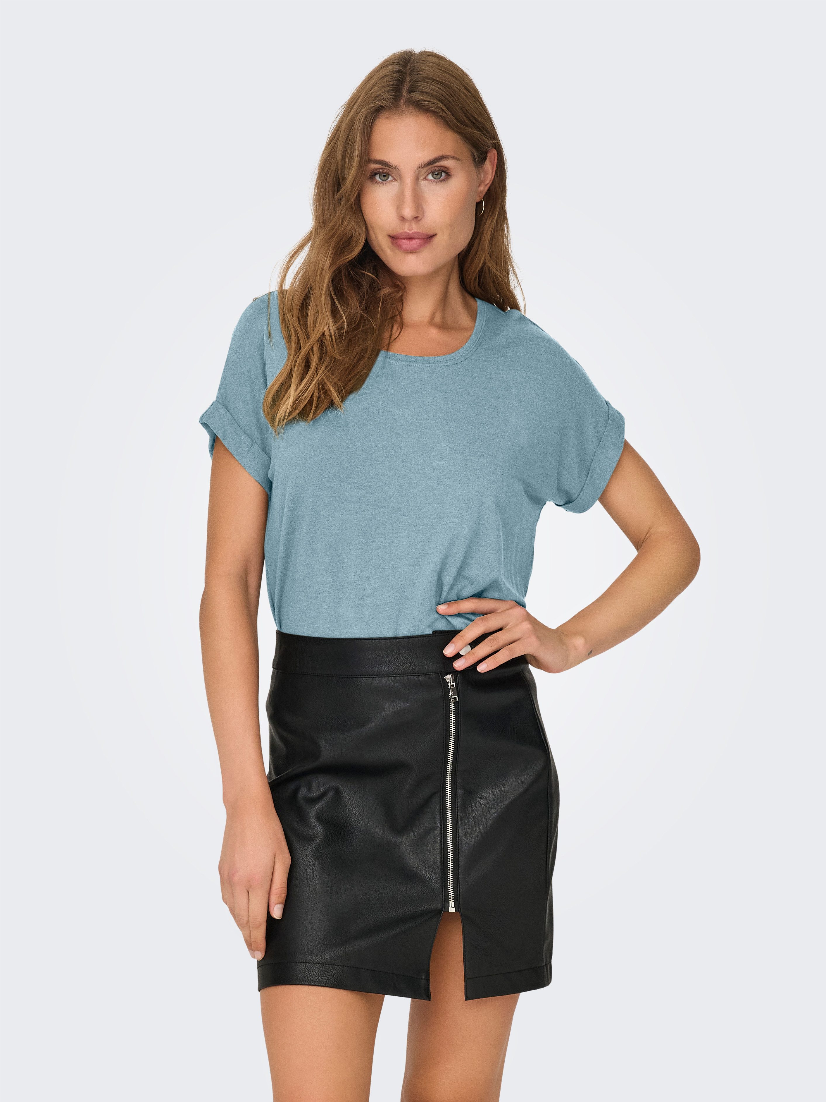 ONLY T-Shirt ONLMOSTER – Kurzarmshirt mit Aufschlag und klassischem Look un günstig online kaufen