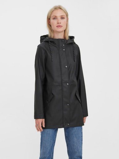 Vero Moda Regenjacke VMMALOU COATED black JACKET