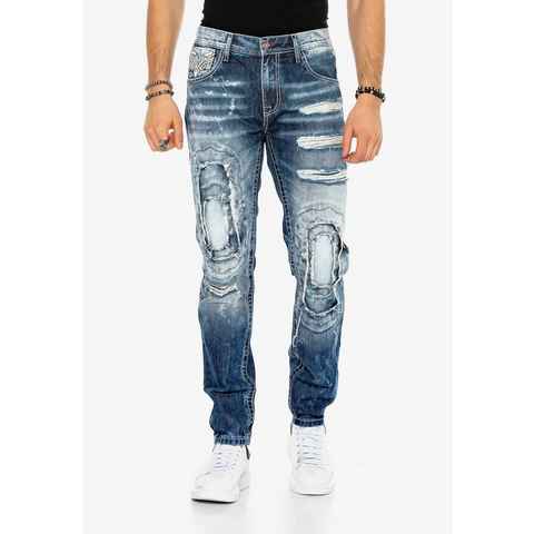 Cipo & Baxx Bequeme Jeans im ausgefallenen Lagen-Design